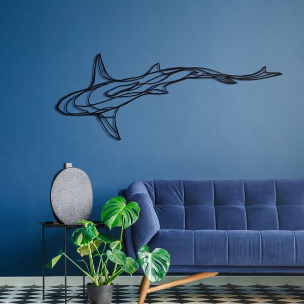 requin sculpture murale