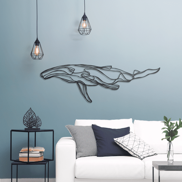 baleine sculpture murale