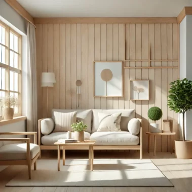 small living room wooden wall decor