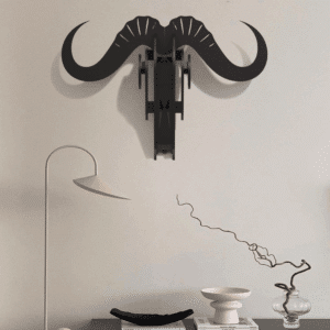 Décoration murale tête de BUFFLE